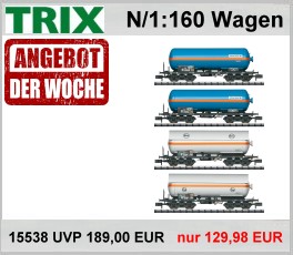 TRIX 15538 N Wagen-Set Druckgas-Kesselwagen