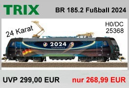 TRIX 25368 H0 DC Sound Elektrolokomotive Baureihe 185.2 Fußball Europameisterschaft